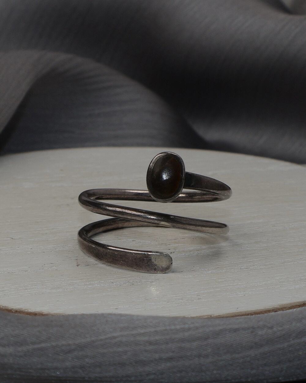 Vintage Sterling Silver Tiger Eye Ring 5.5G / Sz 12